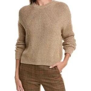 Max Mara Women's gold Crew Neck Sweater sz L $535
